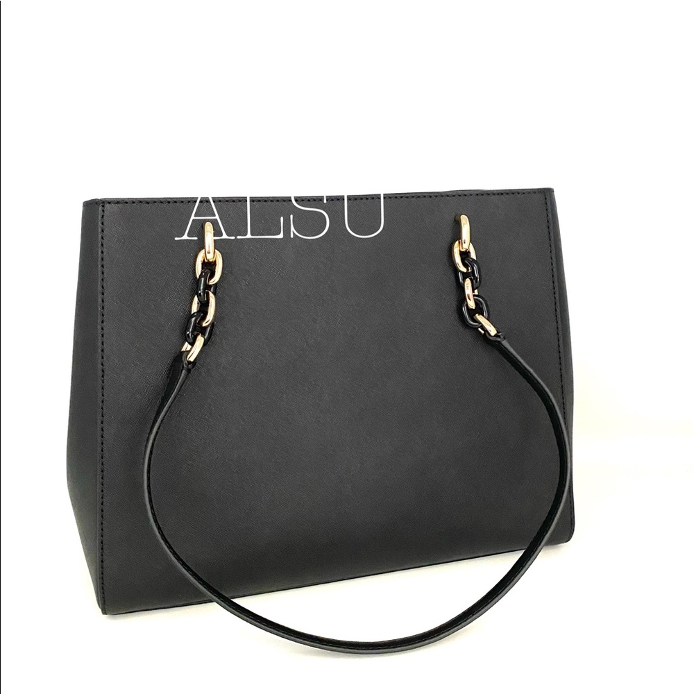 Michael Kors Sofia Tote Leather Black AUTHENTIC - Picture 6 of 13